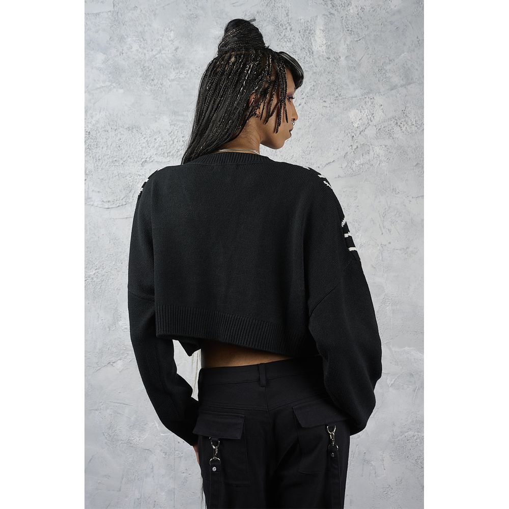 Banned - Web Of Night Cardigan - Black/White